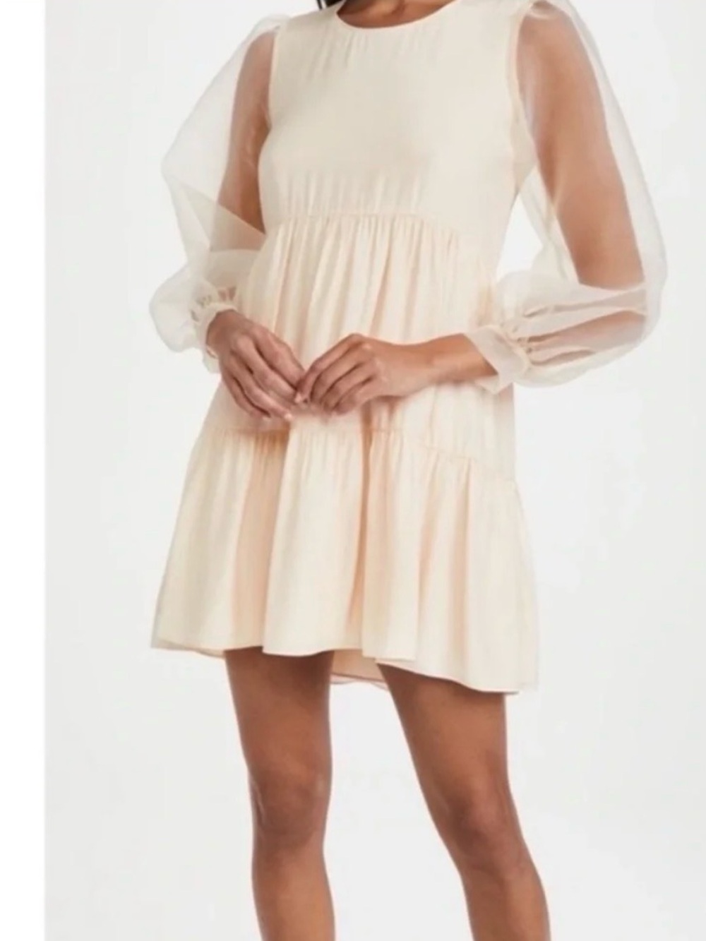 AMANDA UPRICHARD Elaina Silk Satin Mini Dress